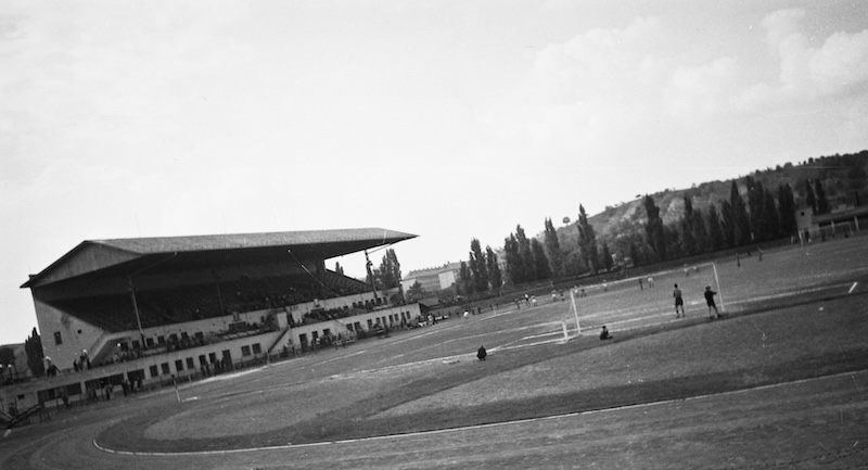 A régi DVTK-stadion 1949-ben - Forrás: Fortepan / Kovács Márton Ernő